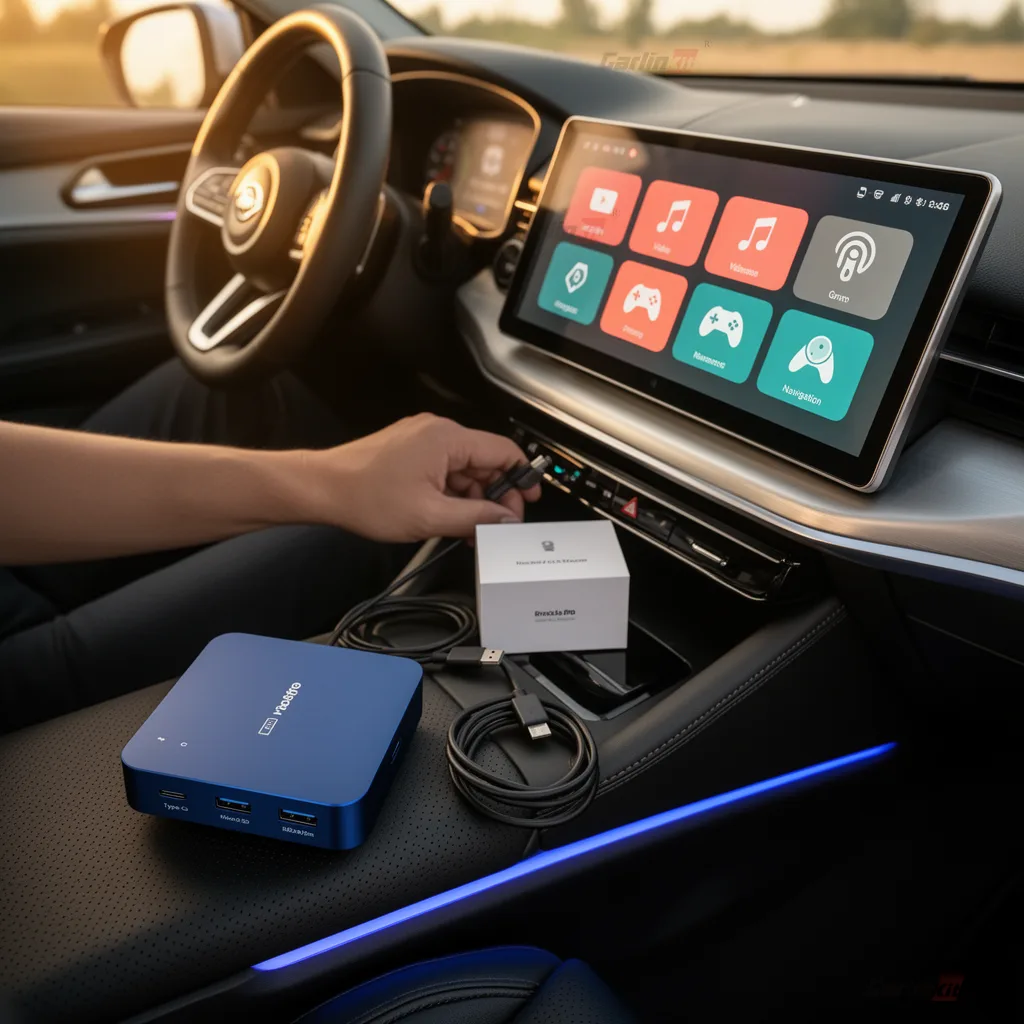Carlinkit AutoBox P Plus Wireless CarPlay & Android Auto Adapter - Universal Compatibility