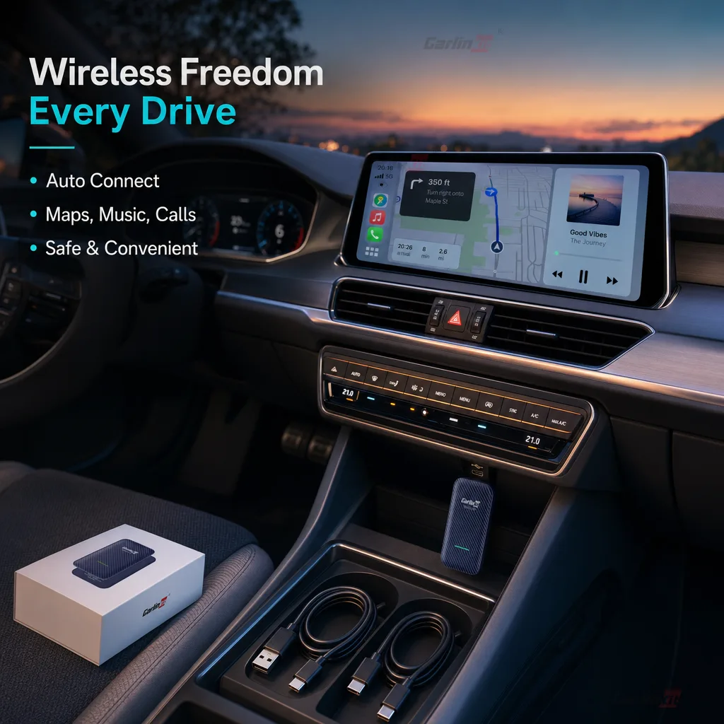 Carlinkit AutoKit Link CA Pro Wireless CarPlay & Android Auto Adapter - Seamless Daily Use