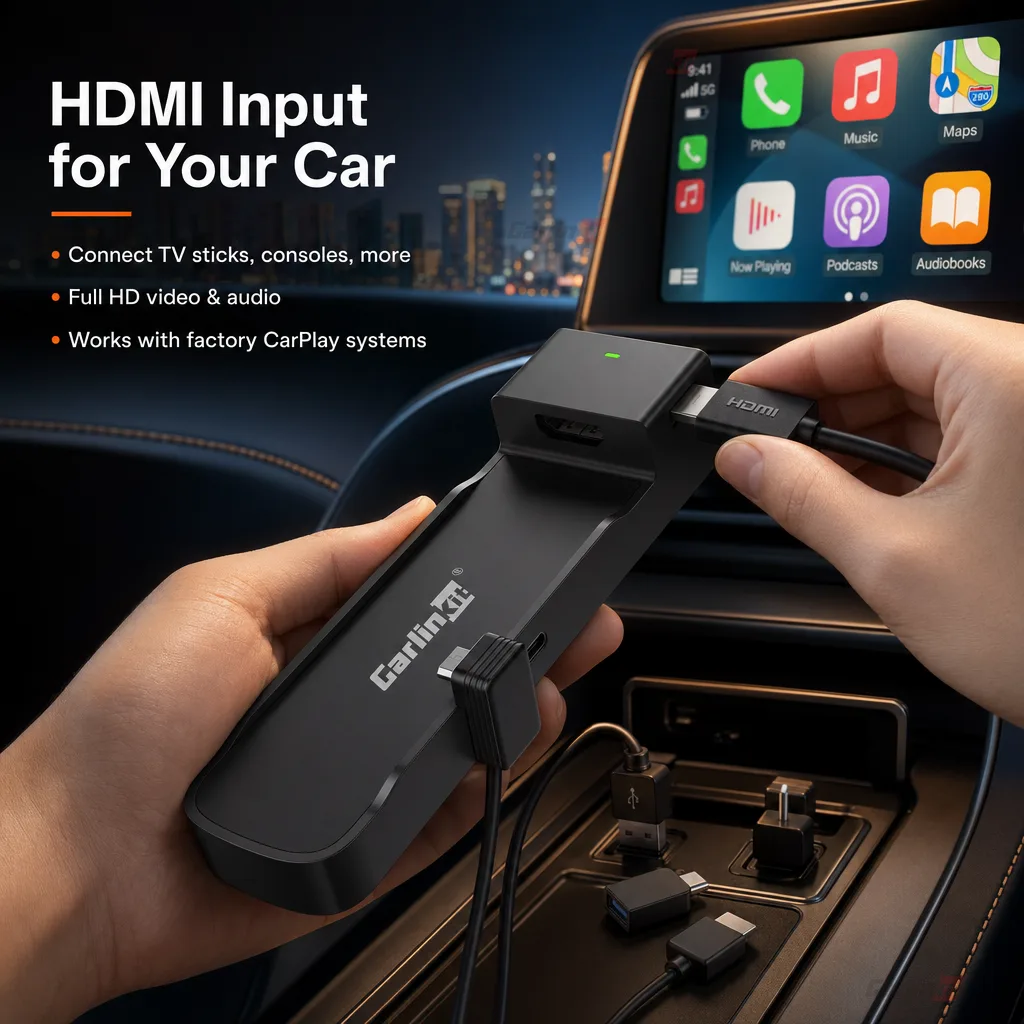 Carlinkit AutoKit Link CHD SE Wireless CarPlay & Android Auto Adapter - Seamless HDMI Integration
