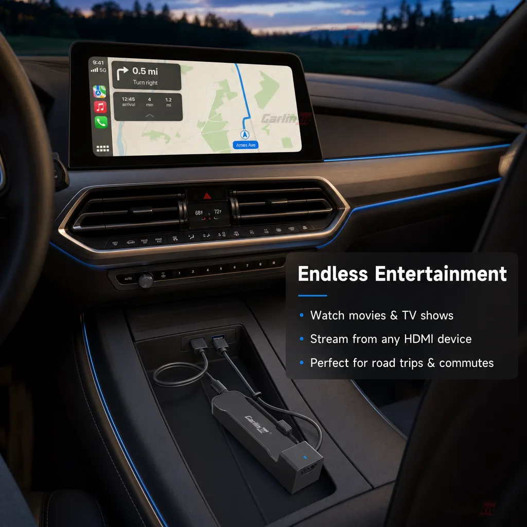 Carlinkit AutoKit Link CHD SE Wireless CarPlay & Android Auto Adapter - Enjoy Entertainment on the Road