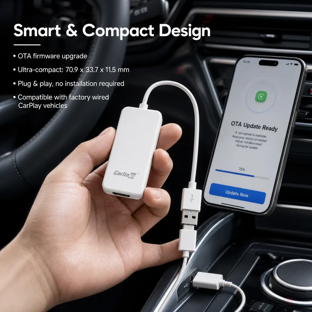 Carlinkit AutoKit Link CHD Wireless CarPlay Adapter HDMI Dongle - Key Features