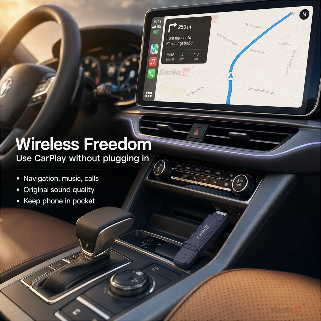 Carlinkit AutoKit Air CA5 Wireless CarPlay & Android Auto Adapter - Enjoy Your Favorite Apps Wirelessly