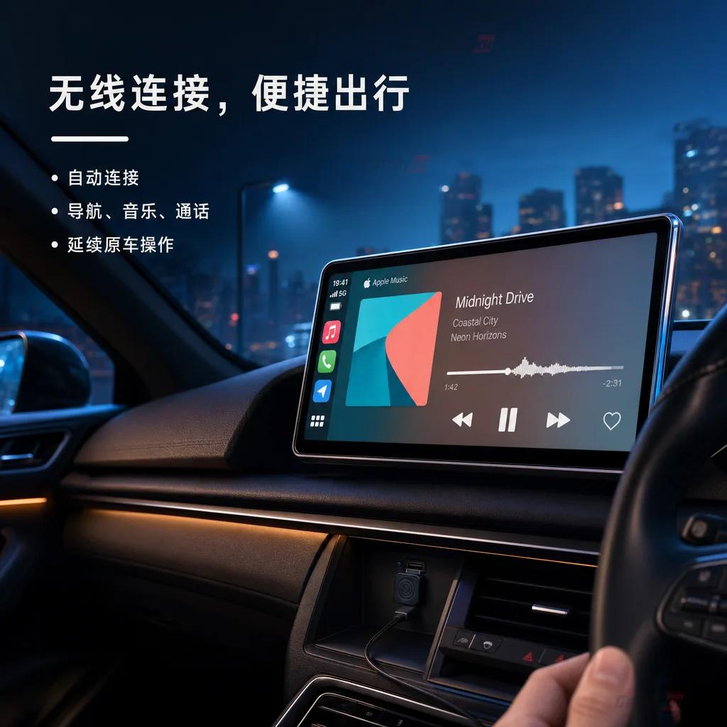 Carlinkit AutoKit Air CA1 Mini Wireless CarPlay & Android Auto Adapter - 使用场景