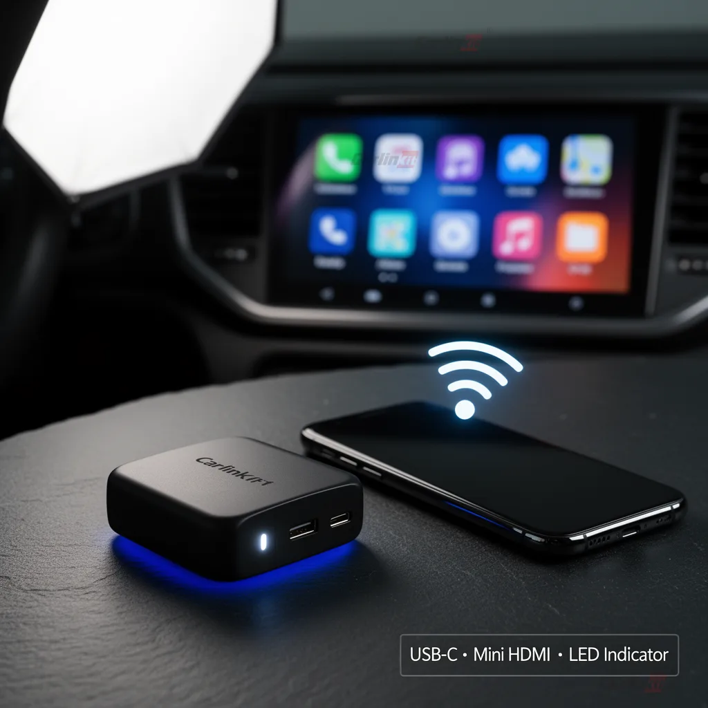 Carlinkit AutoBox R1 Mini HD Wireless CarPlay & Android Auto Adapter - Key Features at a Glance