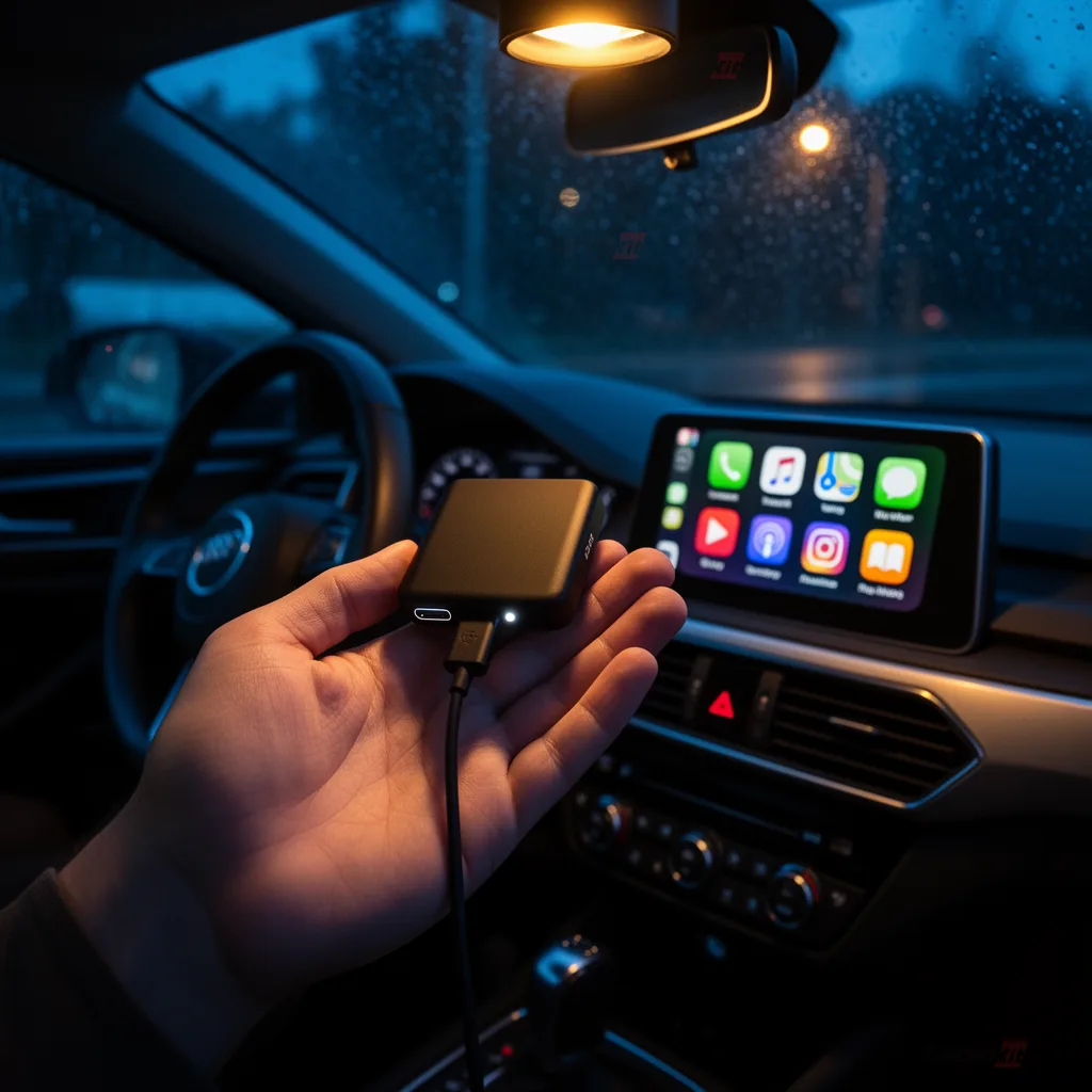 Carlinkit AutoBox R1 Mini HD Wireless CarPlay & Android Auto Adapter - Simple Plug & Play Setup