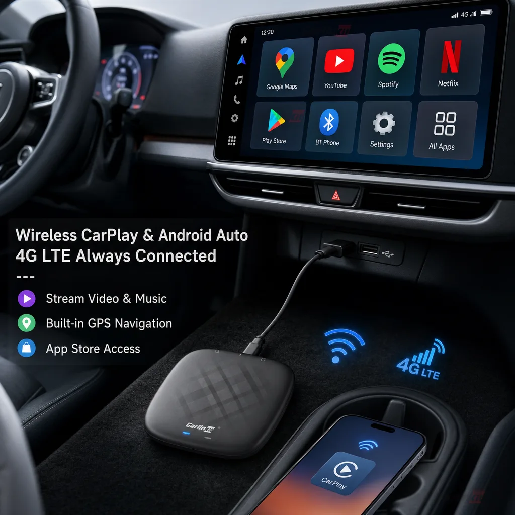 Carlinkit AutoBox Q1 Mini Wireless CarPlay Android Auto Adapter - Key Features at a Glance