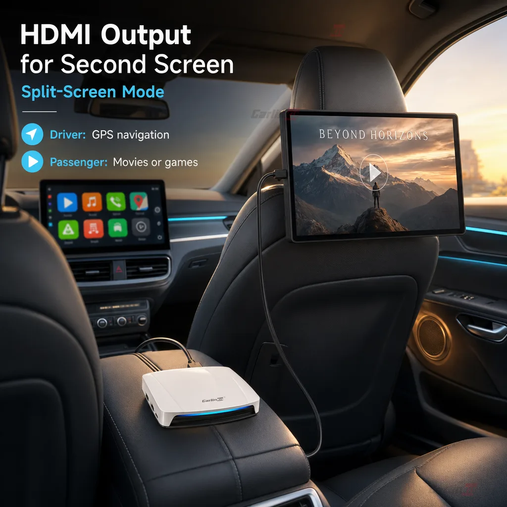 Carlinkit AutoBox Q6 Pro HD Wireless CarPlay & Android Auto Adapter - Enjoy HD Video on Any Screen
