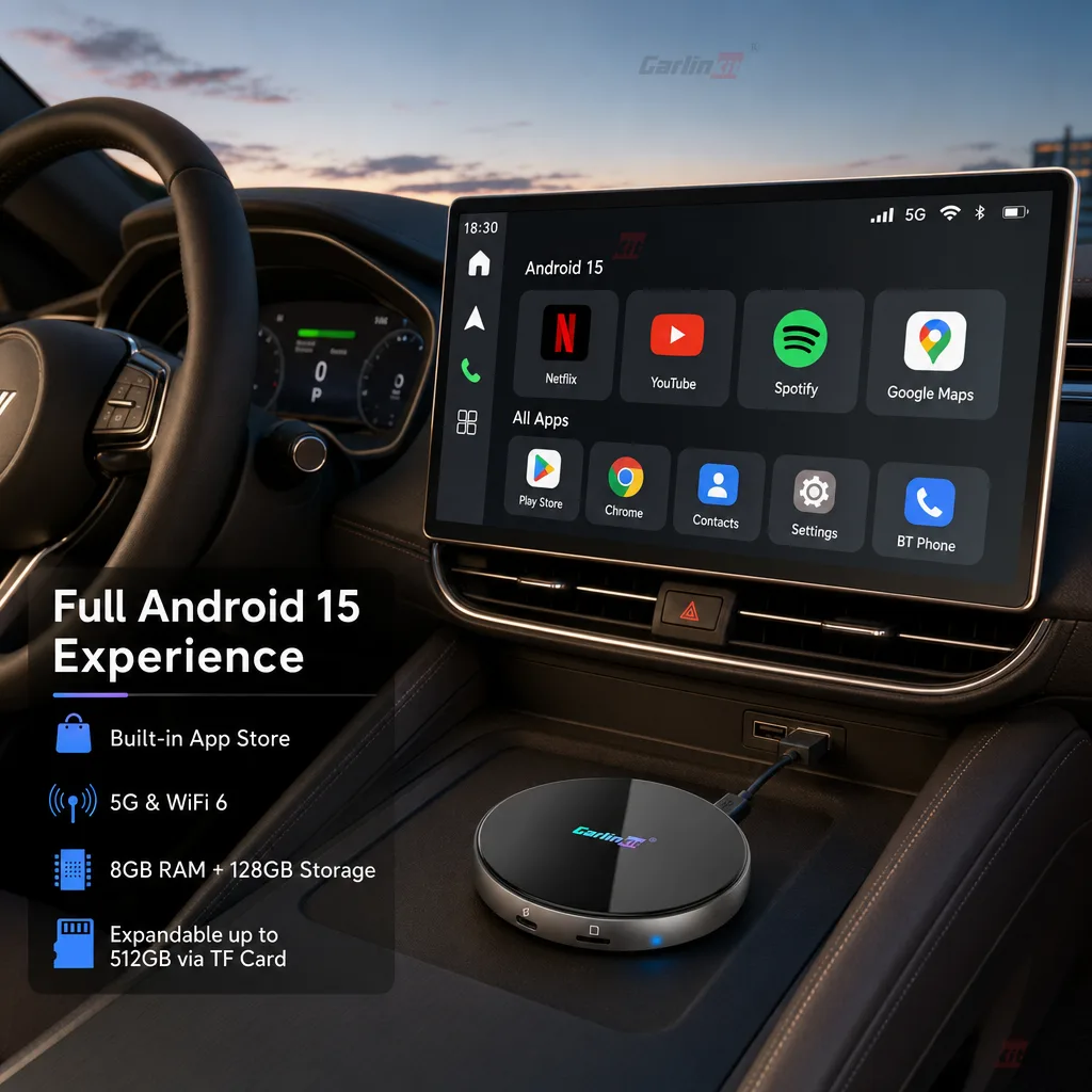 Carlinkit AutoBox Q7 Ultra4 Wireless CarPlay & Android Auto Adapter with 5G - Android 15 & 5G – Endless Possibilities