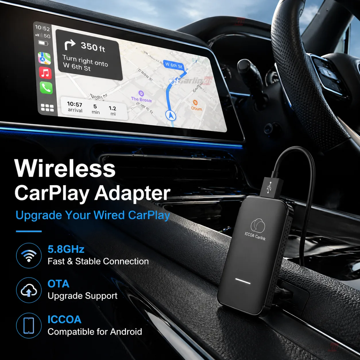 Carlinkit AutoKit Link CICA Wireless CarPlay & Android Auto Adapter - AutoKit Link CICA – Wireless CarPlay Adapter