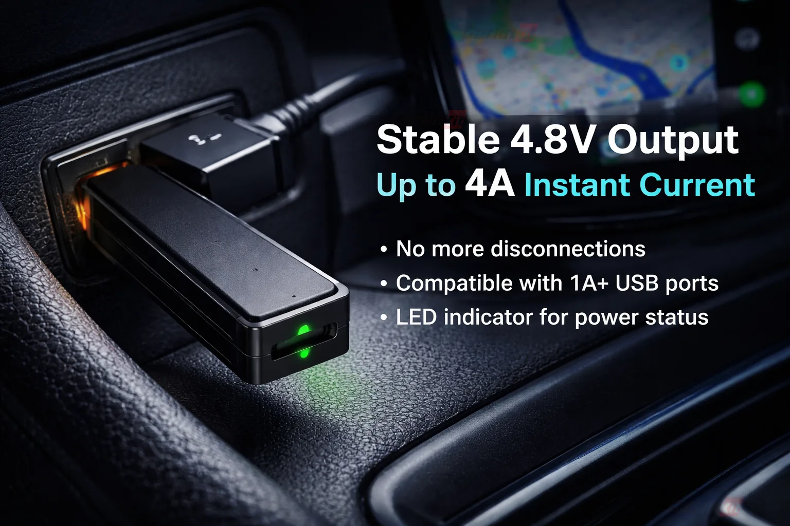 Carlinkit Charging Box Power Hub for Wireless CarPlay & Android Auto - Stable Power Delivery