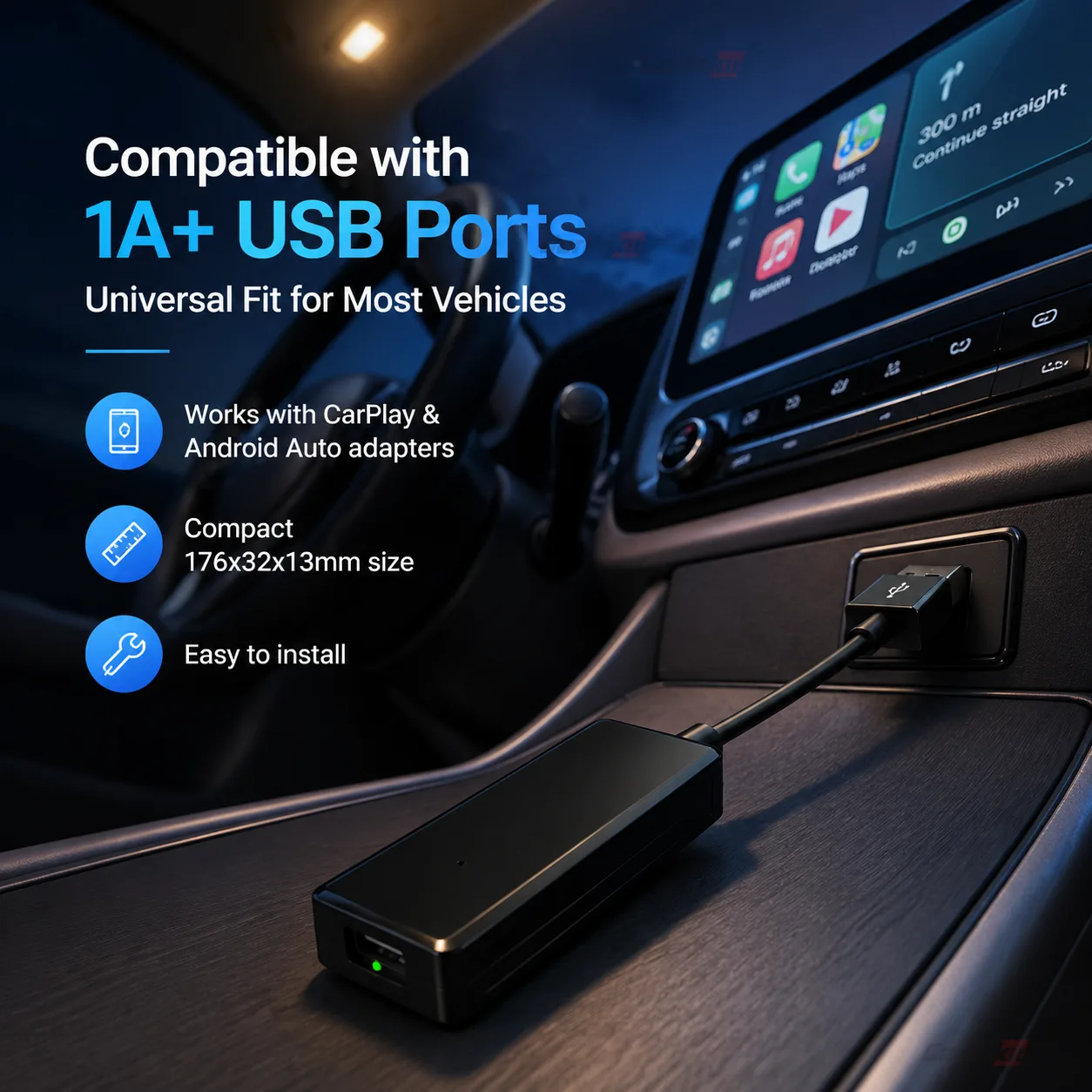 Carlinkit Charging Box Power Hub for Wireless CarPlay & Android Auto - Universal Fit for Most Cars