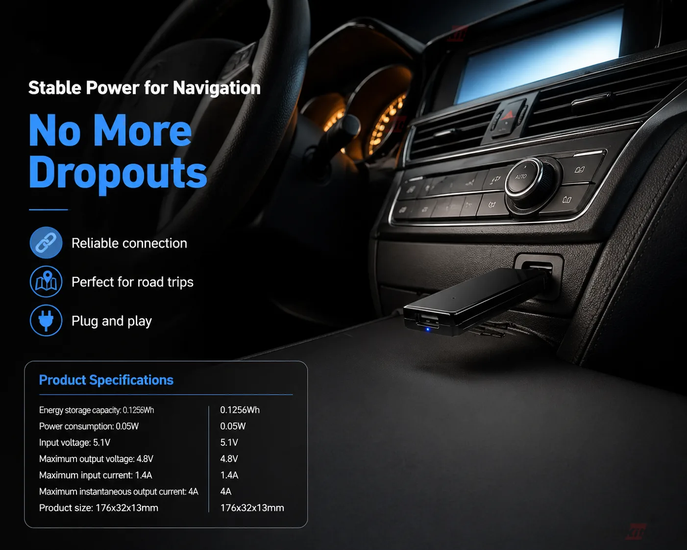 Carlinkit Charging Box Power Hub for Wireless CarPlay & Android Auto - Enjoy Stable Navigation