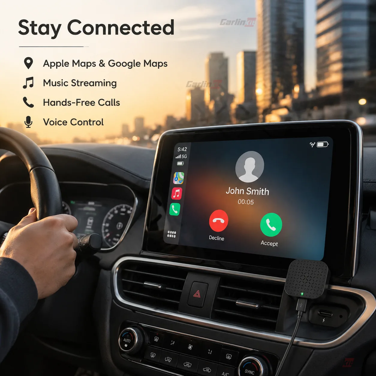 Carlinkit AutoBox Q2 Wireless CarPlay & Android Auto Adapter - Enjoy Your Favorite Apps on the Road