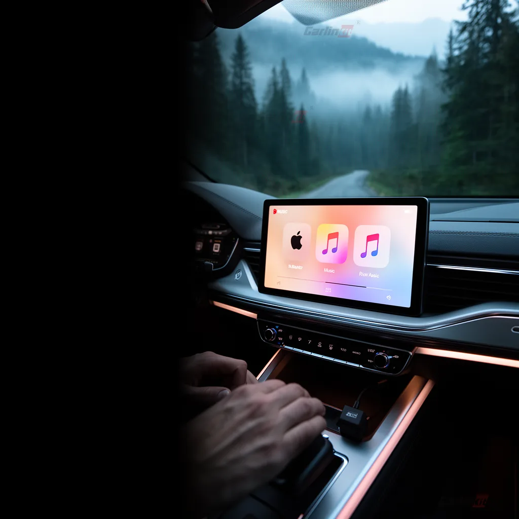 Carlinkit AutoKit Air CA X1 Wireless CarPlay & Android Auto Adapter - In-Car Lifestyle Moment