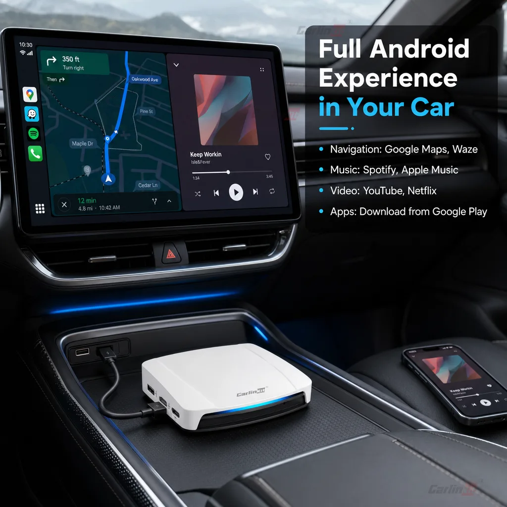 Carlinkit AutoBox Q5 Pro HD SM6225 Wireless CarPlay & Android Auto Adapter - Enjoy In-Car Entertainment & Navigation