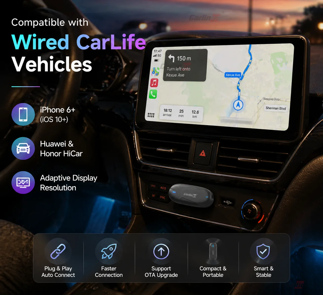 Carlinkit AutoKit Link CHC X1 Wireless CarPlay & Android Auto Adapter - Compatibility