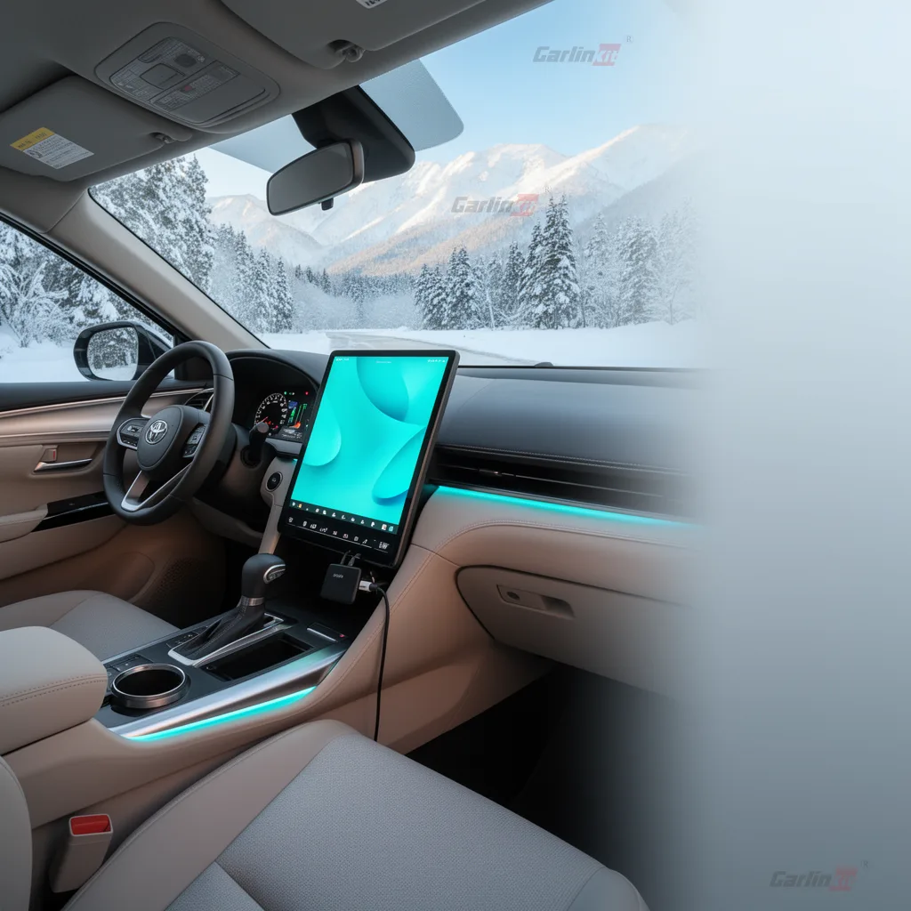 Carlinkit AutoKit Link CHI X2 Wireless CarPlay & Android Auto Adapter - In-Car Lifestyle Moment
