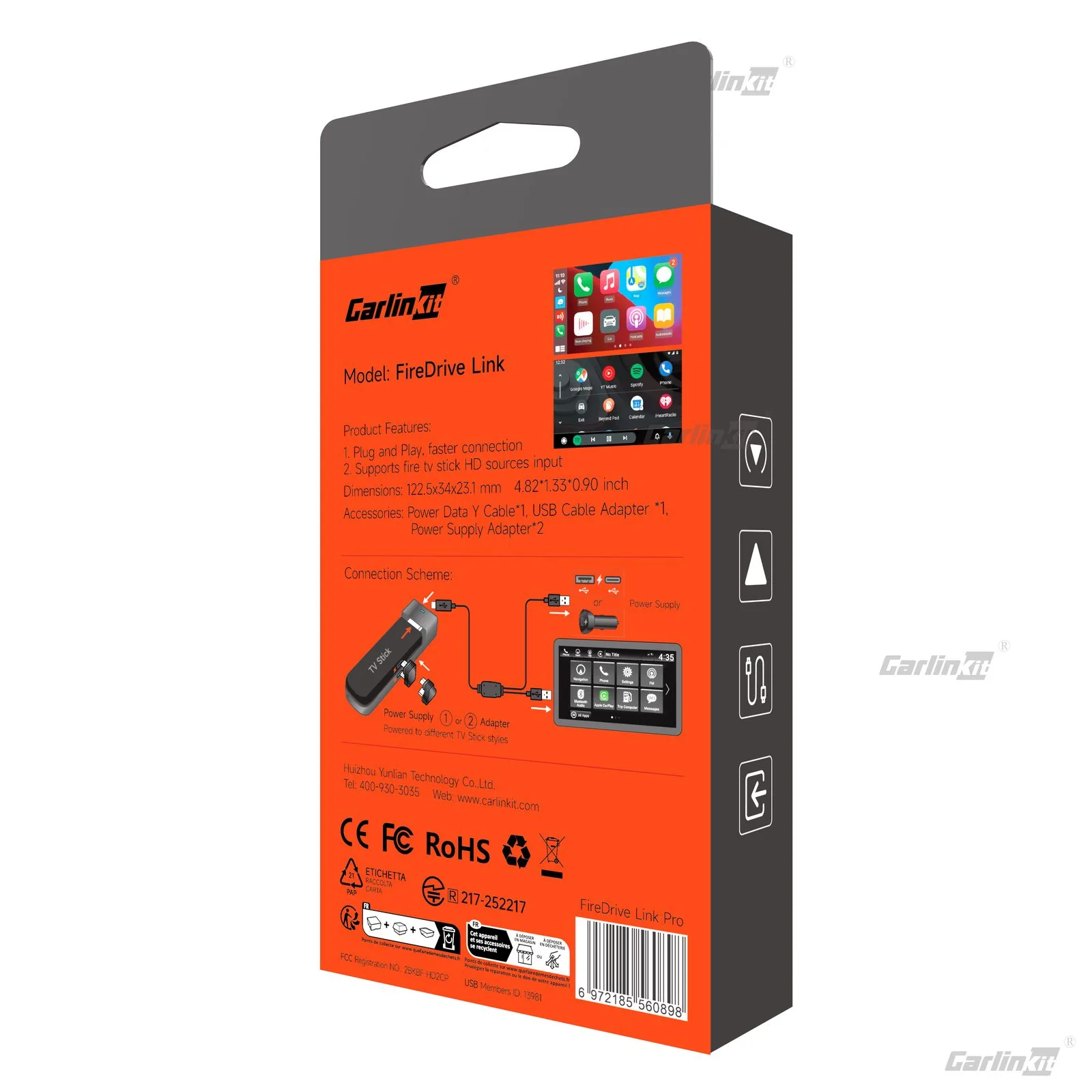 Carlinkit AutoKit Link CAHD SE Wireless CarPlay & Android Auto Adapter