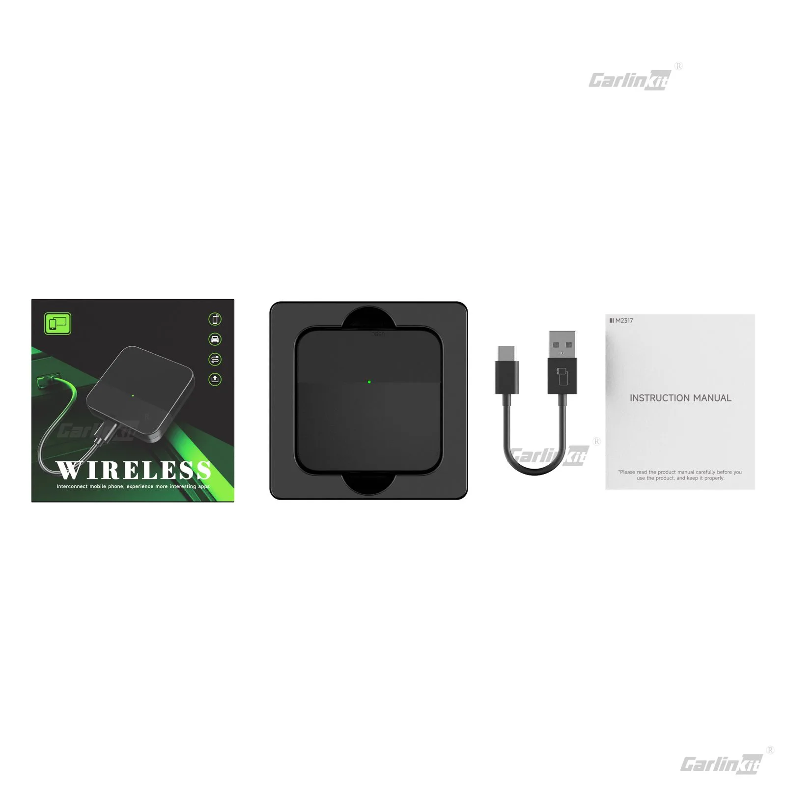 Carlinkit AutoKit Air CA33 Pro Wireless CarPlay & Android Auto Adapter