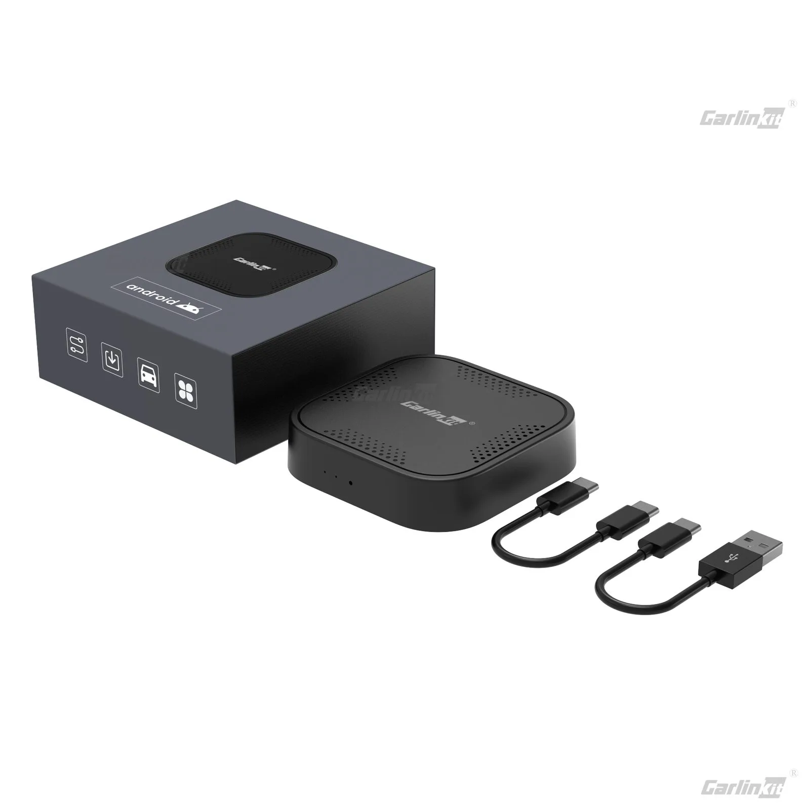 Carlinkit AutoBox Q1 B Plus Wireless CarPlay & Android Auto Adapter