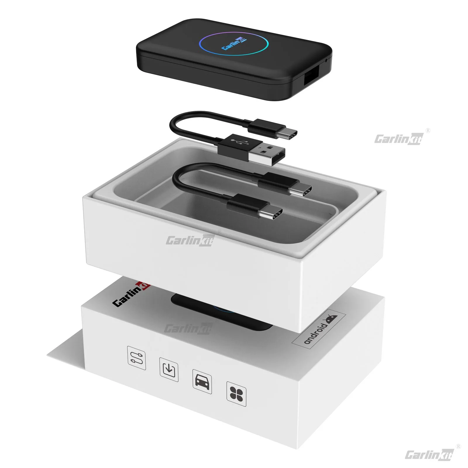 Carlinkit AutoBox R1 Mini HD Wireless CarPlay & Android Auto Adapter