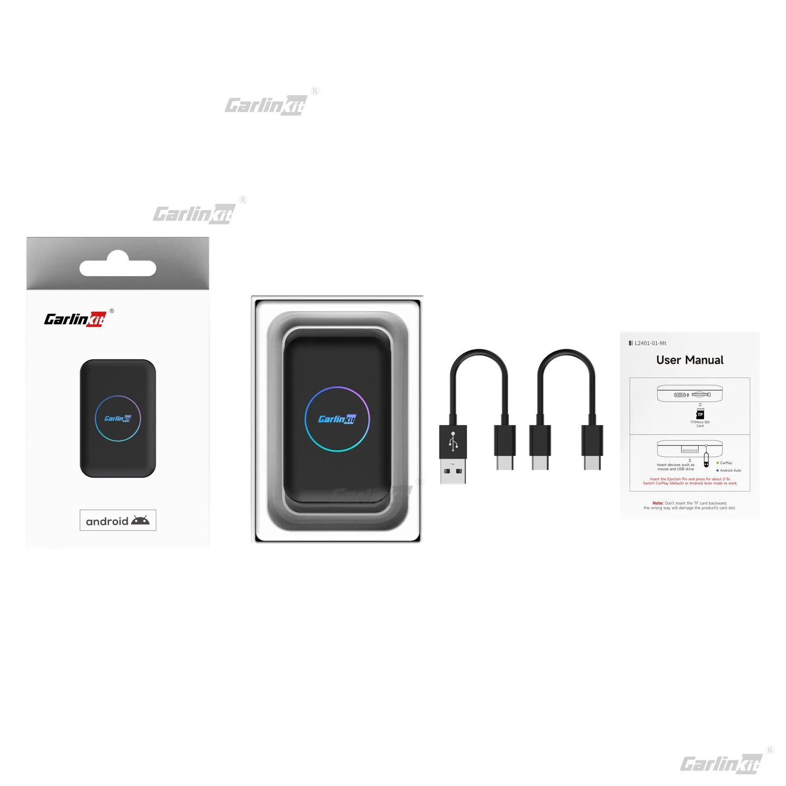 Carlinkit AutoBox R1 Mini HD Wireless CarPlay & Android Auto Adapter